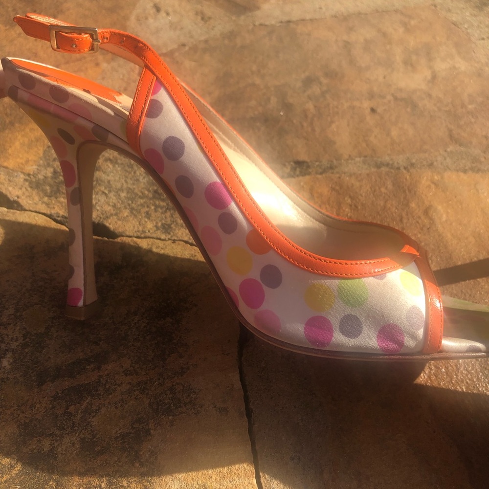 Jimmy Choo polka dot sling backs